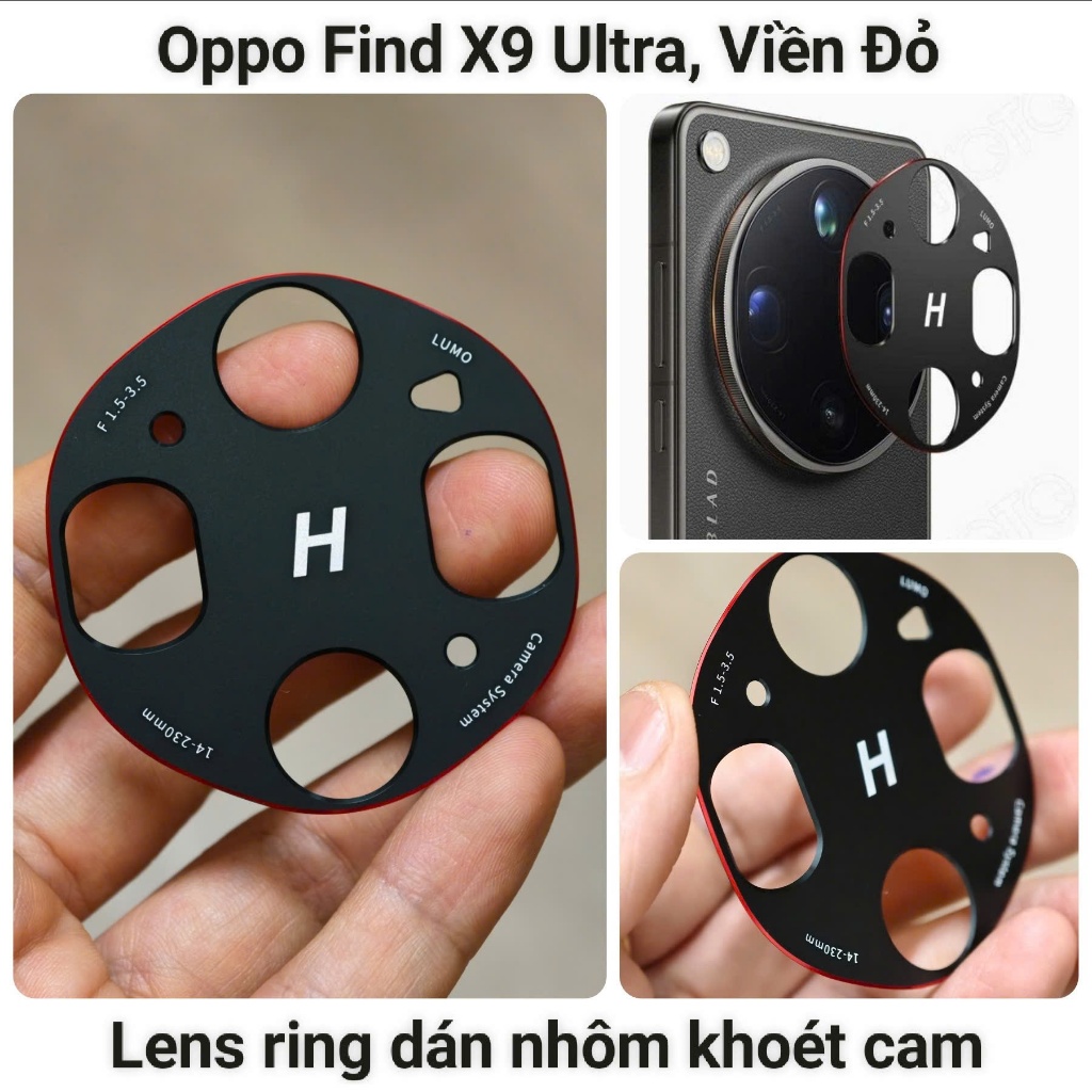 Lens ring hợp kim khoét camera Oppo X10 Pro max X9 Ultra X9S X8 X8S Plus + X7 X6 N6 kính cường lực