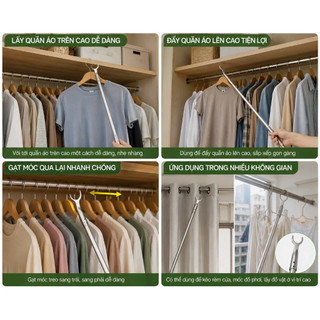 Đầu móc chữ Y kim loại gắn cán sào – Dùng treo quần áo, móc lồng chim, đẩy vật trên cao