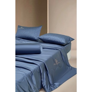 Bộ chăn ga gối lụa băng MARK SIGNATURE M2T BEDDING - gồm 1 ga giường, 2 vỏ gối nằm, 1 vỏ gối ôm và 1 chăn hè chần bông