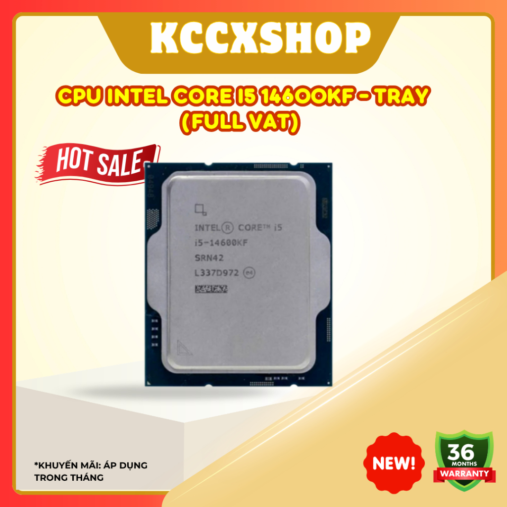 [Full VAT] CPU Intel Core i5 14600K, i5 14600KF - Tray (Full VAT) - bảo hành 3 năm | BigBuy360 - bigbuy360.vn