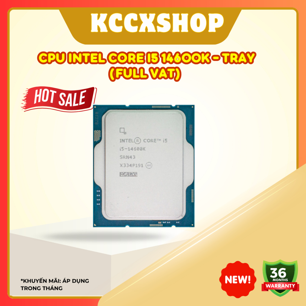 [Full VAT] CPU Intel Core i5 14600K, i5 14600KF - Tray (Full VAT) - bảo hành 3 năm | BigBuy360 - bigbuy360.vn