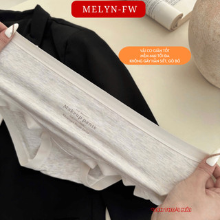 Combo 3 quần lót nữ cotton muối tiêu MELYN-FW quần lót chữ cạp màu pastel freesize (50-68kg) QL994