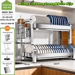 GÍA ĐỂ BÁT ĐĨA THÉP KHÔNG GỈ INOX 304 SANG TRỌNG , SẠCH SẼ , BỀN BỈ . 1tầng- 2 tầng và 3 tầng — ảnh 6