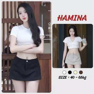 Quần Giả Váy Kaki Dáng Ngắn Có Lót Sexy, Chân Váy Lót Quần Tà Váy Ngoài Cá Tính Hamina 565