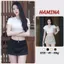 Quần Giả Váy Kaki Dáng Ngắn Có Lót Sexy, Chân Váy Lót Quần Tà Váy Ngoài Cá Tính Hamina 565