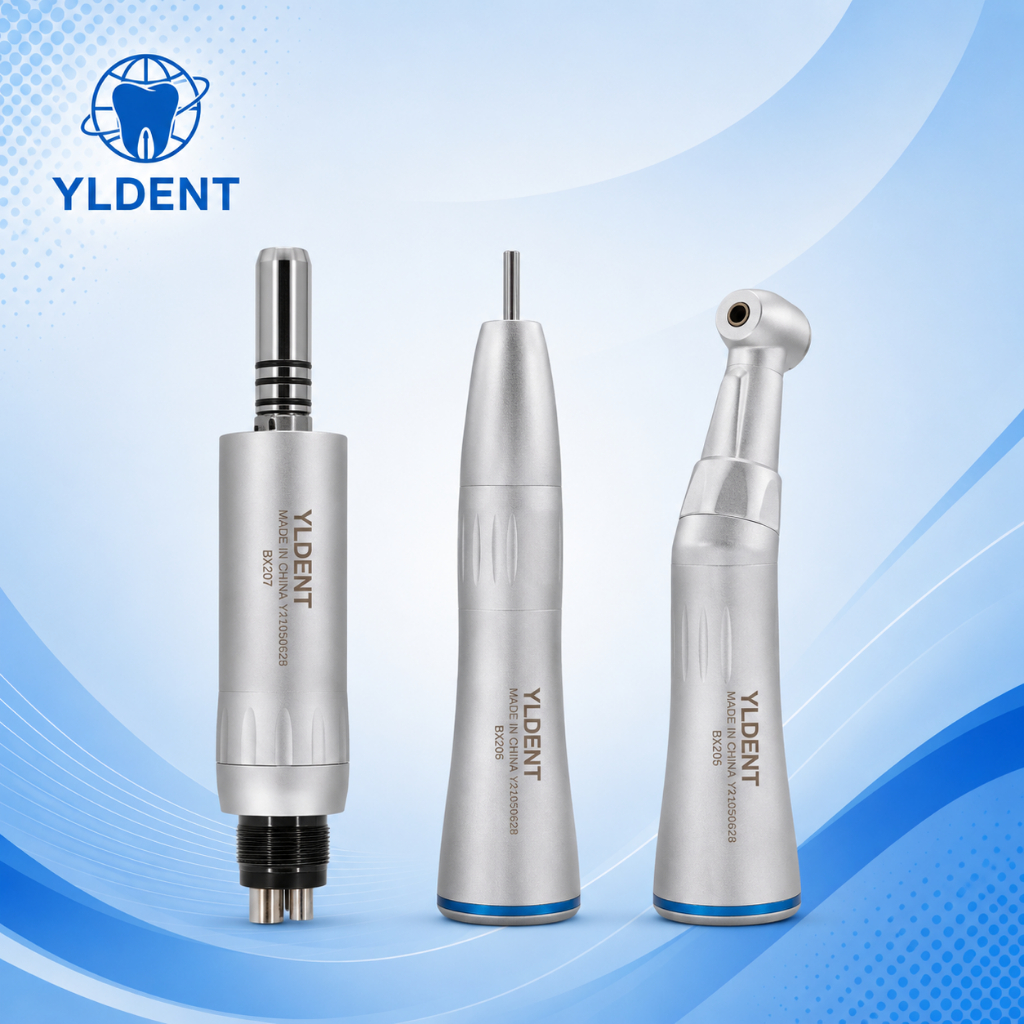 Bộ tay khoan chậm YLDENT 3 chi tiết - Bộ tay khoan chậm đường nước trong - Hàng Xuất VAT.