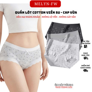 Combo 3 quần lót nữ cotton đáy kháng khuẩn MELYN-FW quần lót cao cấp co giãn chip nữ cạp vừa , FREE SIZE 50-65KG D98