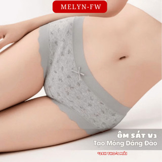 Combo 3 quần lót nữ cotton đáy kháng khuẩn MELYN-FW quần lót cao cấp co giãn chip nữ cạp vừa , FREE SIZE 50-65KG D98