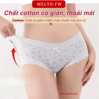 Combo 3 quần lót nữ cotton đáy kháng khuẩn MELYN-FW quần lót cao cấp co giãn chip nữ cạp vừa , FREE SIZE 50-65KG D98