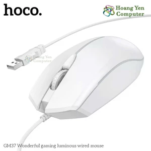 Chuột Gaming Có Dây HOCO GM37 2400DPI - Đèn Led 7 Màu, Thiết Kế Êm Tay, DPI Tùy Chỉnh - BH 12 Tháng - Hoàng Yến Computer