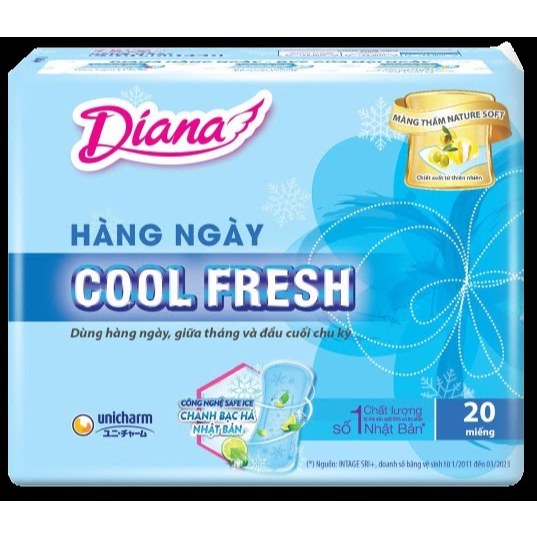 🌟 BVS HÀNG NGÀY DIANA SENSI COOL FRESH (20 MIẾNG) – KHÔ THOÁNG, MÁT LẠNH BẤT TẬN