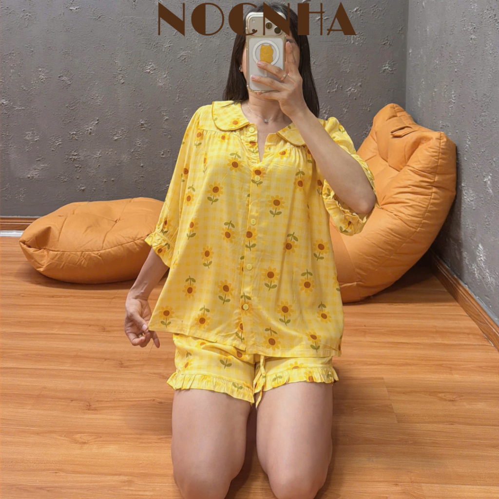 (43-90kg) Tole đùi cổ sen tay lỡ, form chuẩn may kỹ - Nocnhasleepwear