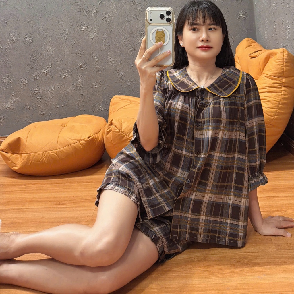 (43-90kg) Tole đùi cổ sen tay lỡ, form chuẩn may kỹ - Nocnhasleepwear