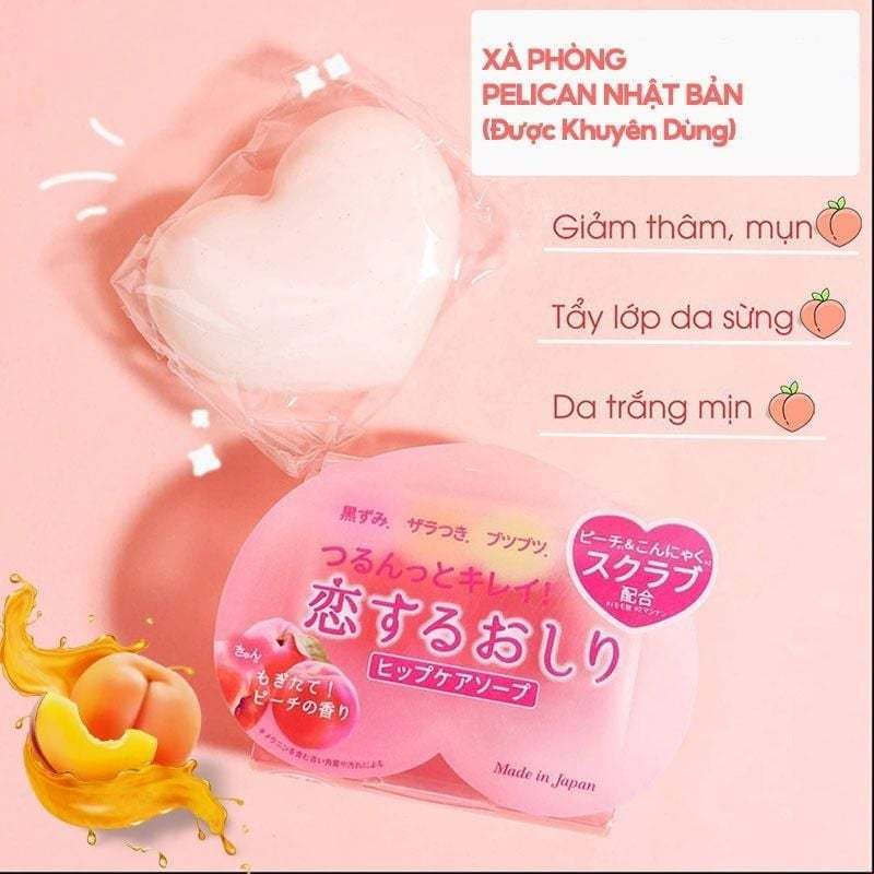 【Sẵn Sàng Ship】Xà Phòng Hỗ Trợ Mờ Thâm Mông Pelican 80g – Hip Care Soap Nhật Bản  [che tên sản phẩm khi giao hàng] | BigBuy360 - bigbuy360.vn