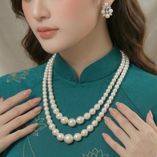 [ DAISYN ] N393 dây chuyền hạt ngọc trai nhân tạo mang áo dài, chuỗi hạt ngọc trai nhân tạo sang trọng