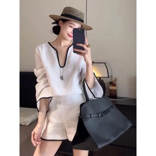 𝗟𝗲 𝗟𝗶𝗻𝗲𝗻 1-|LY LINEN| Set Linen tay dài chạy viền
