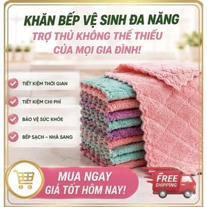 ComBo 20 Khăn Lau Đa Năng Giá Rẻ – Siêu Thấm Hút, Lau Bếp Lau Tay Mềm Mịn Nhanh Khô Siêu Thấm Hút