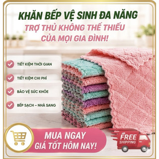 ComBo 20 Khăn Lau Đa Năng Giá Rẻ – Siêu Thấm Hút, Lau Bếp Lau Tay Mềm Mịn Nhanh Khô Siêu Thấm Hút