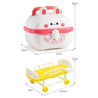 Bộ Đồ Chơi Bác Sĩ Hình Thỏ Cho Bé 40 Chi Tiết, Vali Bác Sĩ Mini Cho Bé Trai Bé Gái