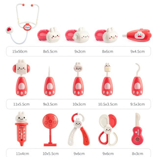 Bộ Đồ Chơi Bác Sĩ Hình Thỏ Cho Bé 40 Chi Tiết, Vali Bác Sĩ Mini Cho Bé Trai Bé Gái