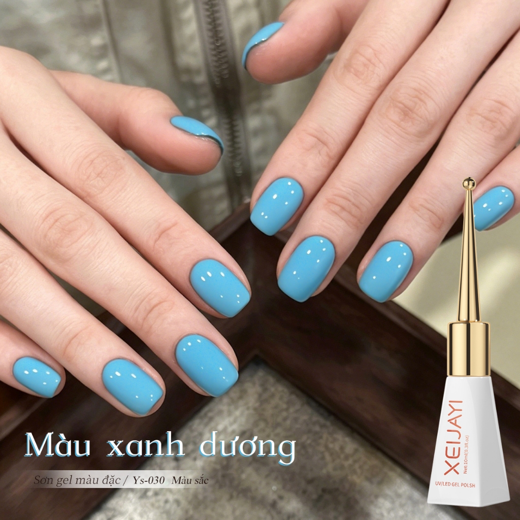 XEIJAYI 10ml - Sơn móng tay dạng gel màu xanh dương, bền màu và thích hợp để tự làm nghệ thuật vẽ móng tại nhà.