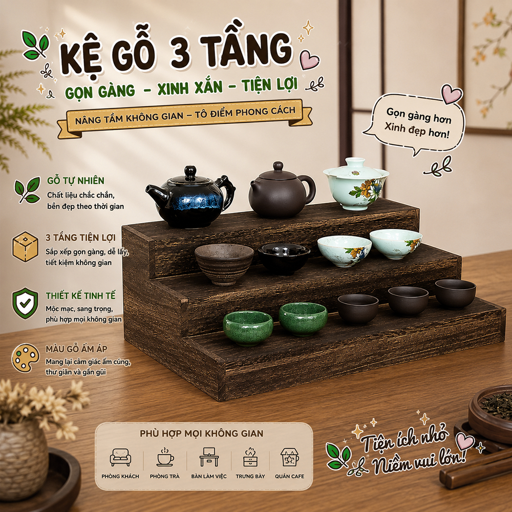 Kệ bàn trà, kệ trưng bày mô hình,kệ trưng bày gốm sứ đa năng
