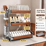 GÍA ĐỂ BÁT ĐĨA THÉP KHÔNG GỈ INOX 304 SANG TRỌNG , SẠCH SẼ , BỀN BỈ . 1tầng- 2 tầng và 3 tầng — ảnh 2