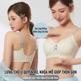 Áo Lót Không Đường May Hoa Nhí Thanh Lịch - Nâng Ngực Tập Trung Cho Ngực Nhỏ, Chống Xệ & Thu Gọn Mỡ Nách, Mỏng Nhẹ Mùa