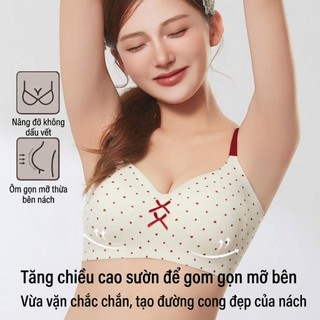 Áo Lót Không Đường May Hoa Nhí Thanh Lịch - Nâng Ngực Tập Trung Cho Ngực Nhỏ, Chống Xệ & Thu Gọn Mỡ Nách, Mỏng Nhẹ Mùa