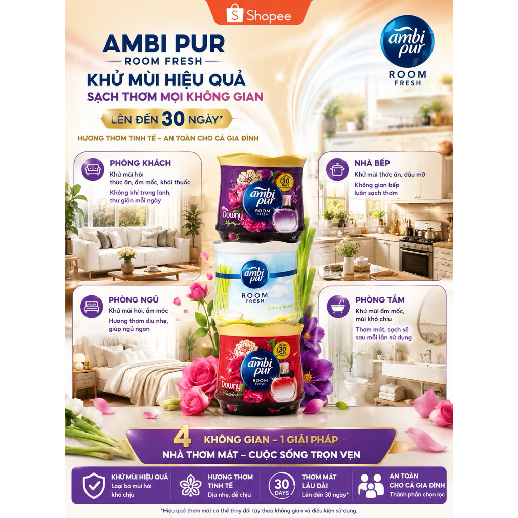 Sáp Thơm Ambi Pur 180g - Sáp thơm phòng ngủ, nhà vệ sinh, phòng khách , nhà bếp