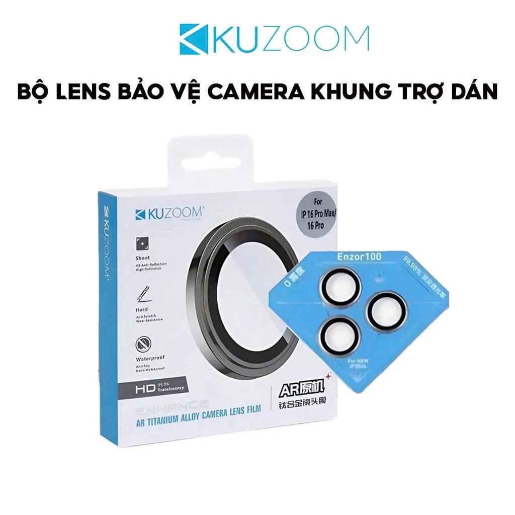 Lens Bảo Vệ Ống Camera Có Khung Trợ Dán Chính Hãng KUZOOM Dùng Cho IP-Viền Nhôm,Mặt Cường Lực | BigBuy360 - bigbuy360.vn