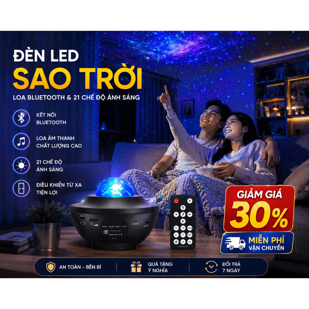 Đèn Ngủ Hoàng Hôn Decor | Loa Bluetooth, Điều Khiển Từ Xa, 21 Mode | Đèn LED Trang Trí Phòng Ngủ, Học Để Bàn