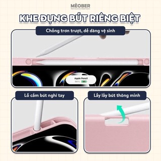 Bao da iPad Ultra Stand Cover - Có chân đứng xoay ngang dọc, siêu chống sốc by MèoBer