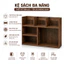 Kệ Sách Gỗ 3 Ngăn, Kệ Hồ Sơ, Để Bàn Học Tập, Giá Để Tài Liệu, Decor Phòng Học, Chống Ẩm Mốc