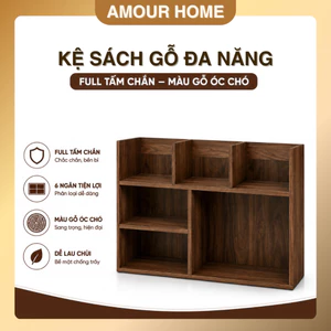 Kệ Sách Gỗ 3 Ngăn, Kệ Hồ Sơ, Để Bàn Học Tập, Giá Để Tài Liệu, Decor Phòng Học, Chống Ẩm Mốc
