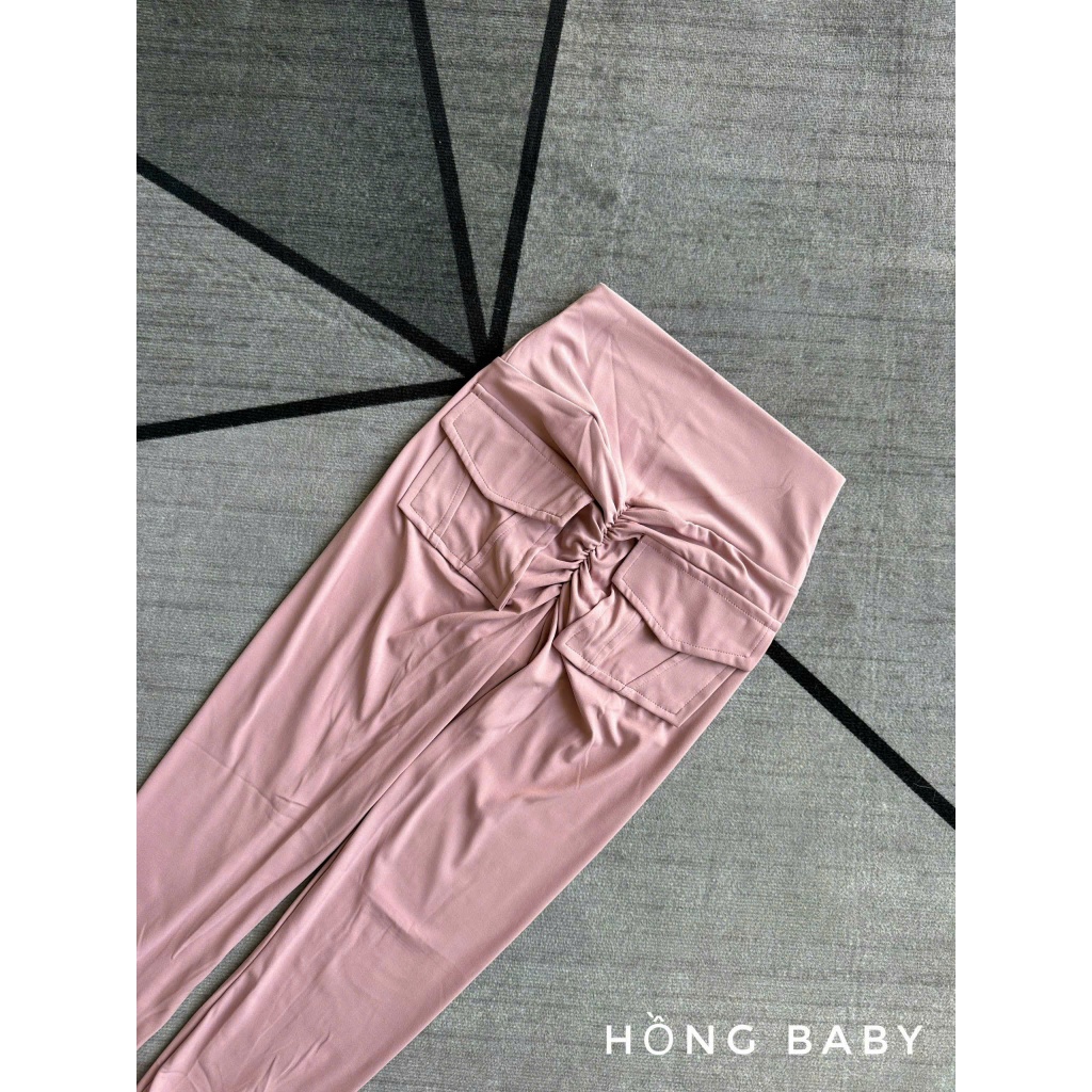 Quần Dài Túi Hộp Nữ Chất Lika Co Giãn Tập - Gym - Yoga - Aerobic HOTHISPORT