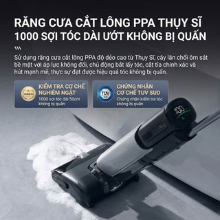 {Tặng con lăn, lọc gió} Máy hút bụi lau nhà Dreame Mova X40 Pro, lau nước nóng 90°C, giặt & sấy khô