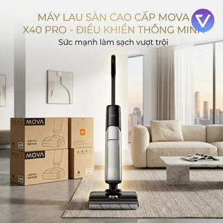 {Tặng con lăn, lọc gió} Máy hút bụi lau nhà Dreame Mova X40 Pro, lau nước nóng 90°C, giặt & sấy khô