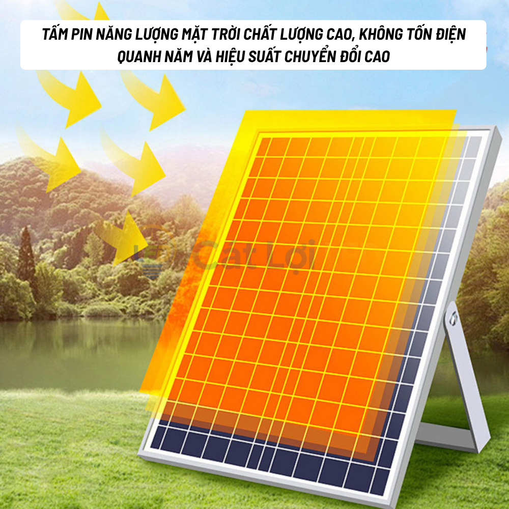 Quạt năng lượng Mặt Trời SOLAR FAN, Quạt tích điện chân quỳ, 3 cấp độ gió, Bảo hành 1 năm