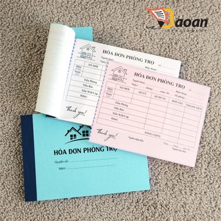 Hóa đơn phòng trọ A6 (10x15cm) loại 2 liên, 100 tờ/quyển + Quản lý phòng trọ 50 tờ