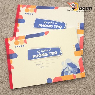 Hóa đơn phòng trọ A6 (10x15cm) loại 2 liên, 100 tờ/quyển + Quản lý phòng trọ 50 tờ