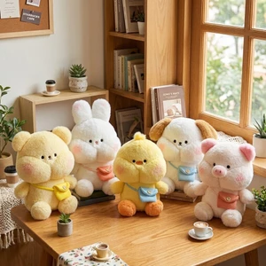 Gấu Bông Động Vật Mini Thỏ Cún Chó Heo Gà Má Phính Đeo Túi Dễ Thương Quà Tặng Cho Bé,Trẻ Em,Bạn Gái Ngày Sinh Nhật,Noel