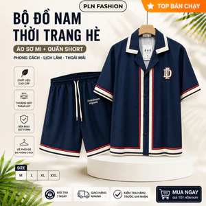 bộ hè nam mặc ở nhà đi chơi đi biển đi du lịch cao cấp, set quần áo mùa hè nam họa tiết in 3D PLN