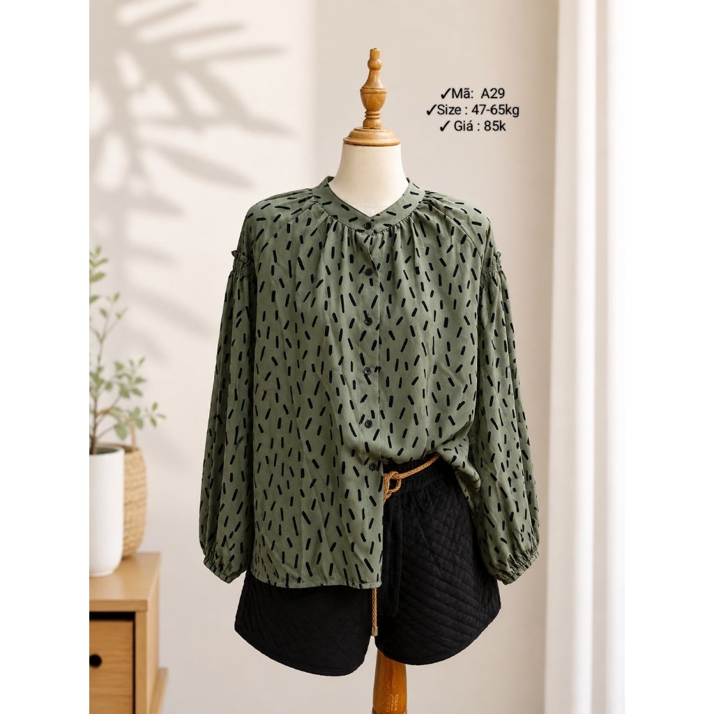Áo Sơ Mi Nữ ( 2HAND) Vintage Form Rộng Phong Cách Hàn Quốc