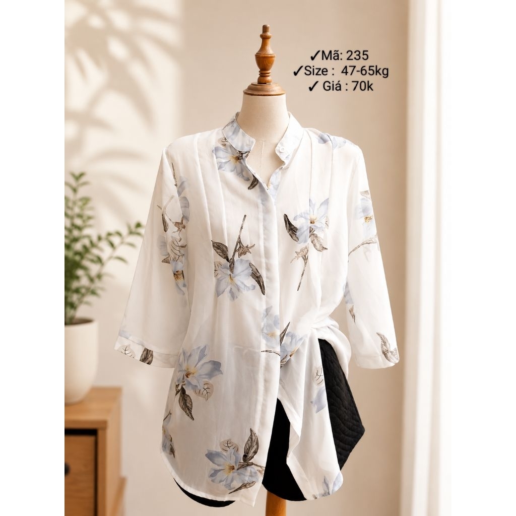 Áo Sơ Mi Nữ ( 2HAND) Vintage Form Rộng Phong Cách Hàn Quốc