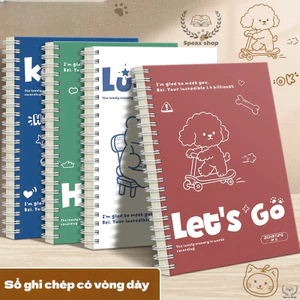Sổ lò xo A5 bìa hoạt hình – Sổ kẻ ngang 60 tờ cho học sinh, giấy ghi chép tiện dụng