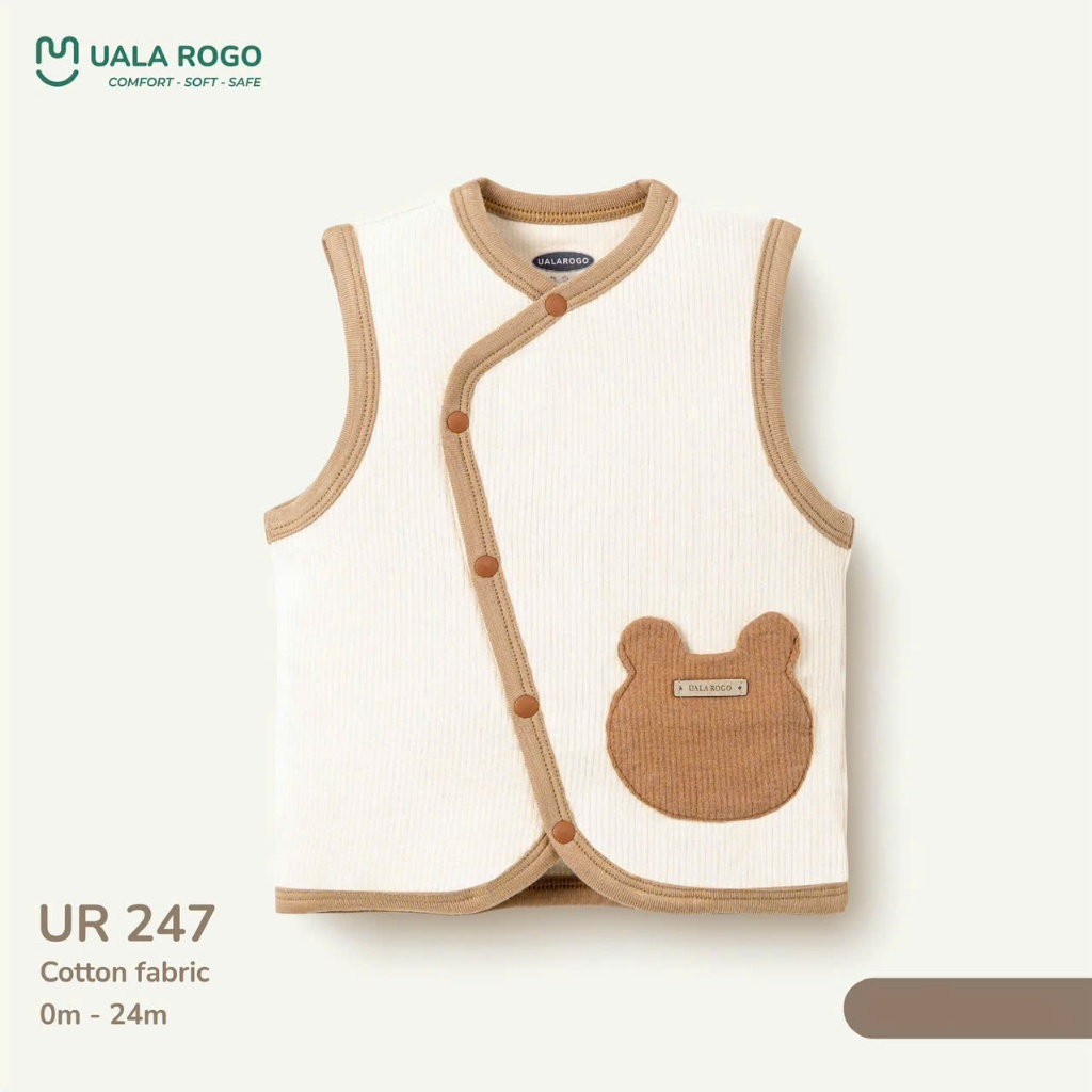 (3-14kg, 0-24M) Áo Gile Cho Bé Trai, Bé Gái Đáng Yêu Uala UR3811 UR3650 UR254 UR248 UR247