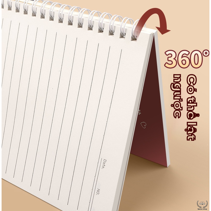 Sổ lò xo A5 bìa hoạt hình – Sổ kẻ ngang 60 tờ cho học sinh, giấy ghi chép tiện dụng