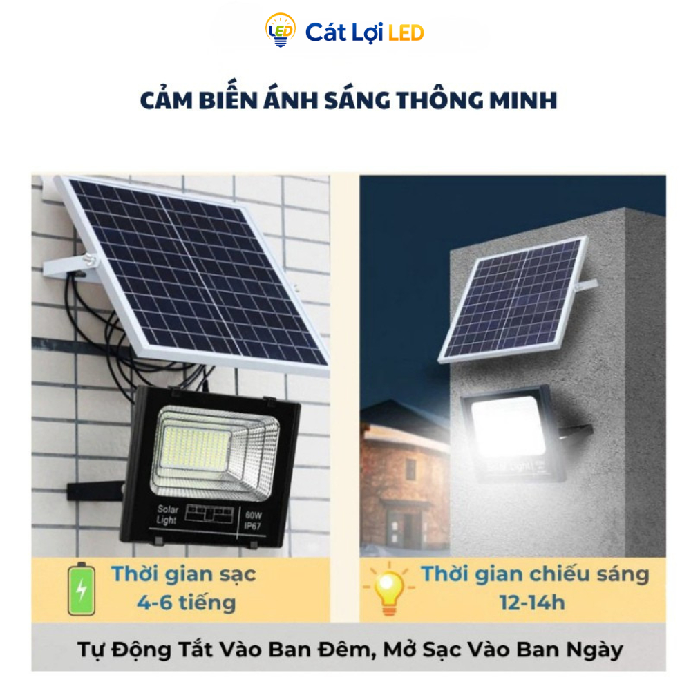 Đèn pha năng lượng mặt trời CTMLights 300W, chống nước IP68 siêu tốt, đúc nhôm không gỉ