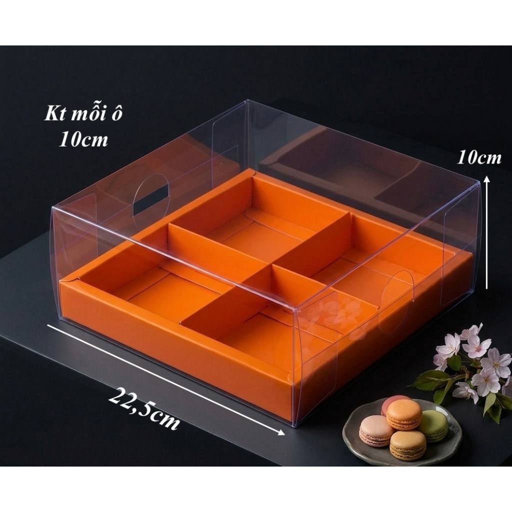 Hộp mica 4 ngăn